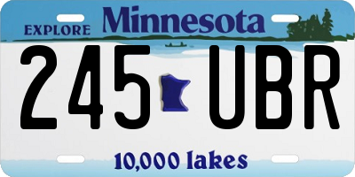 MN license plate 245UBR
