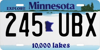 MN license plate 245UBX