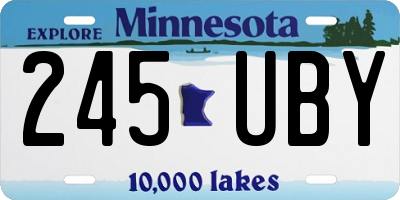 MN license plate 245UBY
