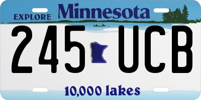 MN license plate 245UCB
