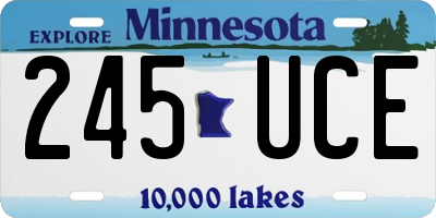MN license plate 245UCE