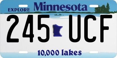 MN license plate 245UCF
