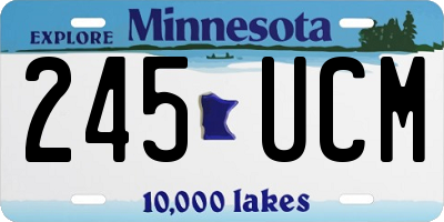 MN license plate 245UCM