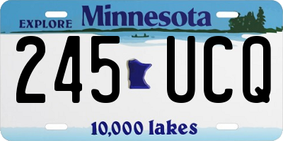 MN license plate 245UCQ