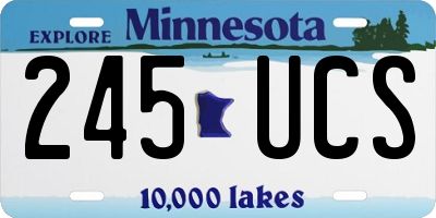 MN license plate 245UCS