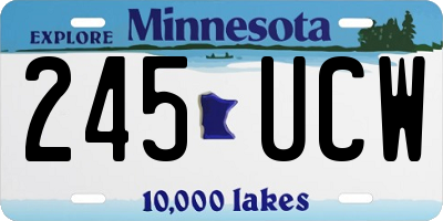 MN license plate 245UCW