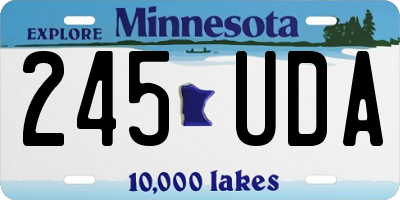 MN license plate 245UDA