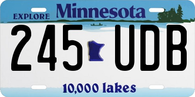 MN license plate 245UDB