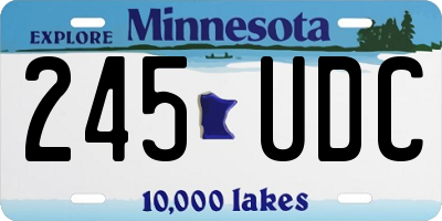MN license plate 245UDC