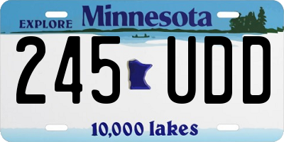 MN license plate 245UDD