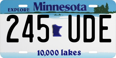 MN license plate 245UDE