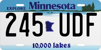 MN license plate 245UDF