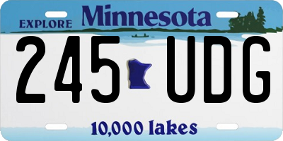 MN license plate 245UDG