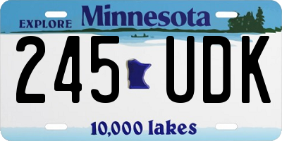 MN license plate 245UDK
