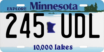 MN license plate 245UDL