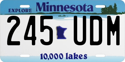 MN license plate 245UDM