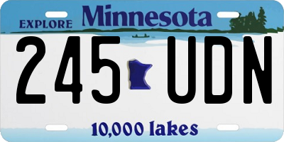 MN license plate 245UDN