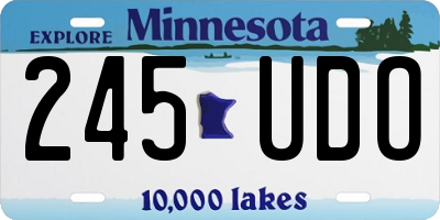 MN license plate 245UDO