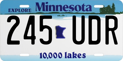 MN license plate 245UDR