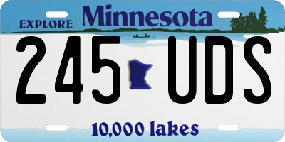 MN license plate 245UDS