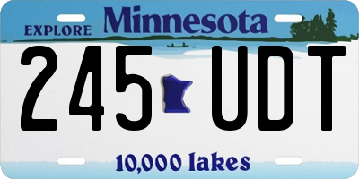 MN license plate 245UDT