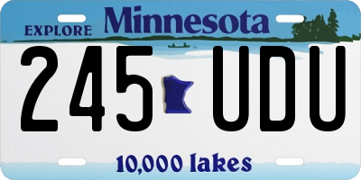 MN license plate 245UDU