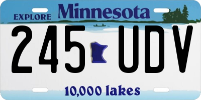 MN license plate 245UDV