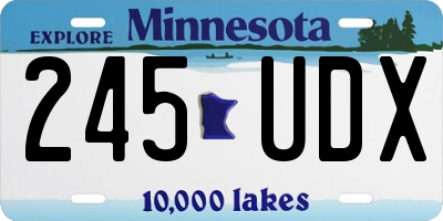 MN license plate 245UDX