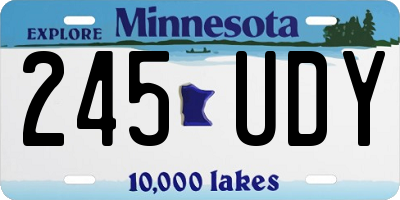 MN license plate 245UDY
