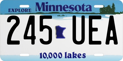 MN license plate 245UEA