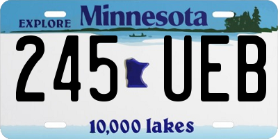 MN license plate 245UEB