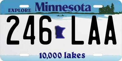 MN license plate 246LAA