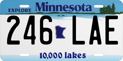 MN license plate 246LAE