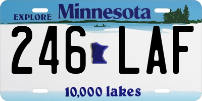 MN license plate 246LAF