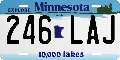 MN license plate 246LAJ