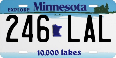 MN license plate 246LAL