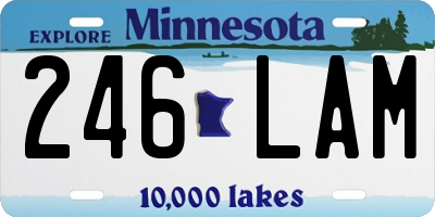 MN license plate 246LAM