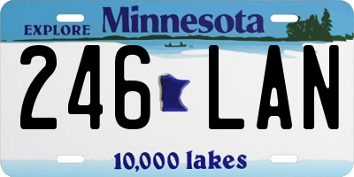 MN license plate 246LAN