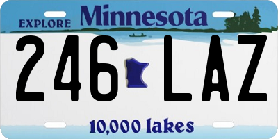 MN license plate 246LAZ
