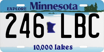 MN license plate 246LBC