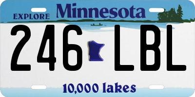 MN license plate 246LBL