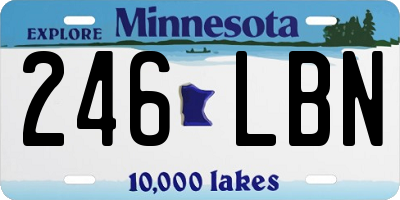 MN license plate 246LBN