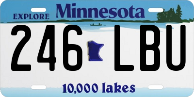 MN license plate 246LBU