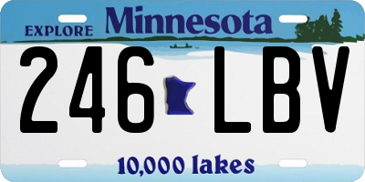 MN license plate 246LBV