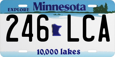 MN license plate 246LCA