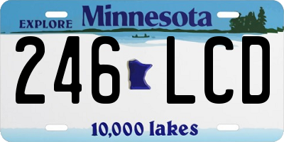 MN license plate 246LCD