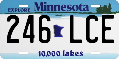 MN license plate 246LCE