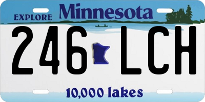 MN license plate 246LCH