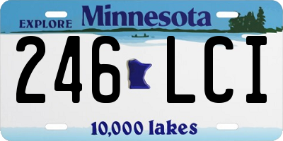 MN license plate 246LCI