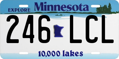 MN license plate 246LCL
